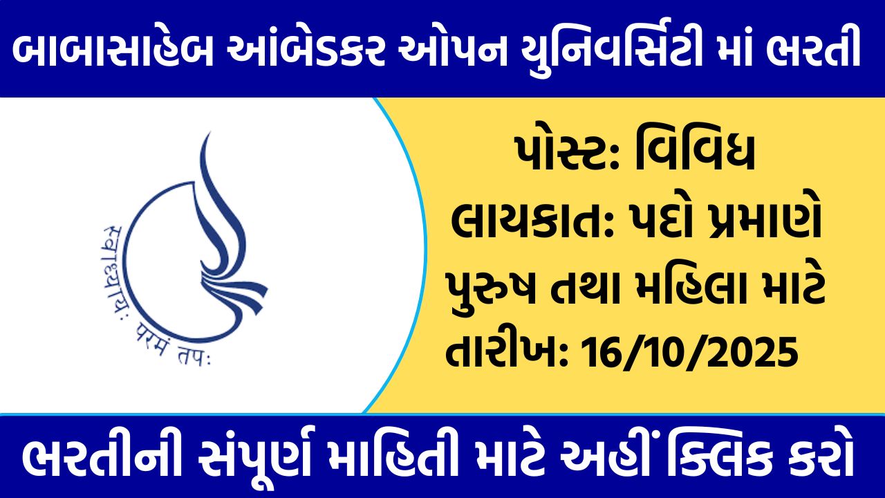 BAOU Recruitment 2025